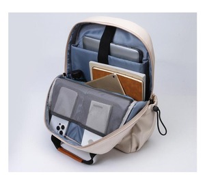 Mochila para Portátil de 14 Pulgadas, Impermeable, Ecológica, de Nailon, con Correa de Hombro Arqueada, Cierre de Cremallera, Protección de Airbag, Unisex - Product Image 5