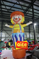 Modèle de clown gonflable publicitaire en PVC 3D à thème de dessin animé avec souffleur d'air