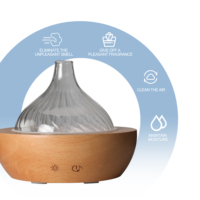Diffuseur d'arômes en bois avec haut-parleur Bluetooth pour chambre à coucher, yoga, spa, brume froide ultrasonique, silencieux