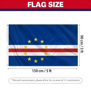 Bandera de <span class=keywords><strong>Cabo</strong></span> <span class=keywords><strong>Verde</strong></span> al por mayor, 3x5 pies, poliéster duradero, banderas nacionales de <span class=keywords><strong>Cabo</strong></span> <span class=keywords><strong>Verde</strong></span> con ojales de latón, colores vivos, decoración para exteriores - Product Image 2