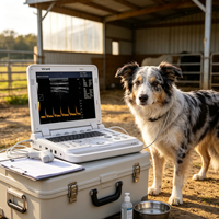 Ecógrafo Doppler 3D Portátil Veterinario, Plegable, Tipo Laptop, Alta Sensibilidad, para Control de Gestación en Ganado, VIRANT VM-US-600P2