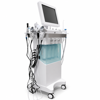 Appareil de soin du visage 14 en 1 avec jet d'oxygène, peeling au diamant, nettoyage en profondeur, microdermabrasion, hydrodermabrasion