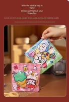 Sachets de collation mignons en forme de dessin animé de qualité alimentaire pour enfants, pochettes auto-scellantes (13,5x13,5cm) pour bonbons, riz glutineux, gâteaux flocon de neige