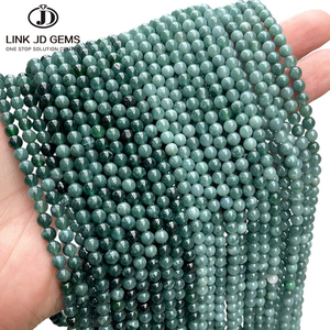 JD 8mm Genuine Natural Burma <strong>Jades</strong> <strong>Stone</strong> Beads Natural Jadeite Emerald <strong>Jade</strong> Round Loose Beads for Jewelry Making - Product Image 2
