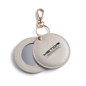 กระจกแต่งหน้าแบบพกพาขายส่ง พร้อมซองหนัง PU แบบกำหนดเองได้ - Product Image 1