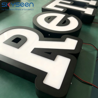 SKYSEEN Enseignes lumineuses 3D personnalisées à éclairage frontal, lettres en relief LED, équipement publicitaire extérieur, enseignes de logo pour entreprises