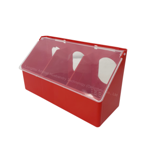 Boîte suspendue d'alimentation de nourriture d'oiseau de caille pour la LMB-24 de volaille de cage d'oiseau de perroquet Pigeon - Product Image 4