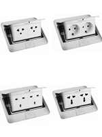 Prise de sol escamotable MAADN, norme britannique et européenne, 13A 16A IP44 avec port USB, acier inoxydable, US 115-250V