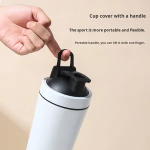 New Modern 304 Stainless Steel Shaker Cup High-Appearance Fitness Sports Insulated <b>Mug</b> <b>Large</b> Capacity for Protein Powder Mixing - Product Image 2