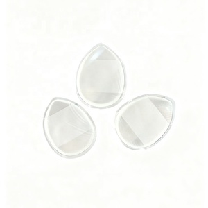 Mini éponge de maquillage en silicone en forme de goutte d'eau 3x4cm transparente lavable pour fond de teint et anticernes - Product Image 4