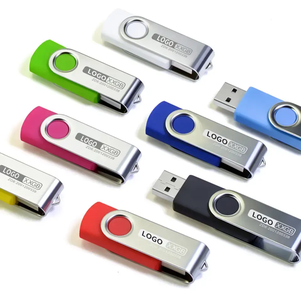 Bán Sỉ Đĩa U LOGO Tùy Chỉnh Ổ Đĩa Bút Kim Loại Nhựa Usb 2.0 Usb 3.0 128MB 4Gb 8gb16gb 32Gb Thẻ USB Flash Kim Loại