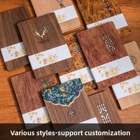 Set de Regalo de Cuaderno de Madera Chino Retro con Bolígrafo de Sándalo y Taza Térmica para Regalos Corporativos y Festivos