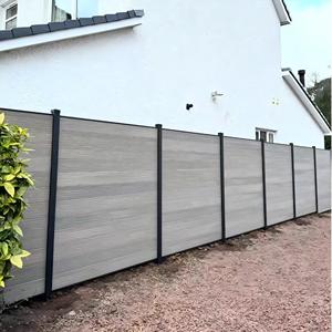 Villa facile installato WPC <span class=keywords><strong>recinzione</strong></span> <span class=keywords><strong>con</strong></span> cancello singolo buon prezzo <span class=keywords><strong>legno</strong></span> pannello di plastica Co-estrusione giardino scherma - Product Image 6