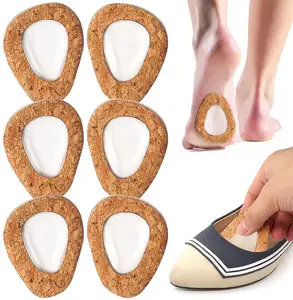 Gel Adhesive Forefoot Sole Support Pads women Cork Metatarsal Pads for Sandals Shoe