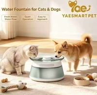 Fontaine à eau automatique intelligente pour chats, verre de qualité alimentaire écologique, séparation des eaux usées, stérilisation UVC, radar 360°