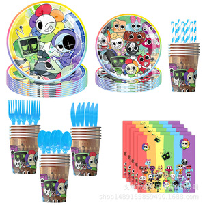 Ensemble de décoration d'anniversaire Dandy's World Party Supplies, vaisselle, accessoires, jetables en plastique et en papier, 5-7 ans - Product Image 2