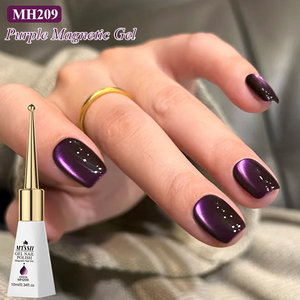 MTSSII 10 มล. กลิตเตอร์สีสวยหรูหรา แคทอาย แบบลอกออกได้ ติดทนนาน ยูวี แมนิคิวร์ สีม่วงมิสติก เจลแม่เหล็ก - Product Image 1