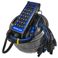 Câble audio XLR flexible multi-canaux à faible bruit OEM personnalisé 20/30/50m Multi-paire 16/24/32 canaux Câble XLR Boîte de scène
