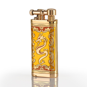 Jifeng JF-111 Truyền Thống Trung Quốc Phong Cách Brass Vật Liệu Kim Loại Rồng Mô Hình Thuốc Lá Ống Ngọn Lửa Nhẹ Hơn Với Ống Sạch Hơn - Product Image 3