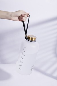 1L Plastic <strong>Bottle</strong> Tritan <strong>Time</strong> Marker Leakproof Large Big Sport Plastic Frosted White Motivational <strong>Water</strong> <strong>Bottle</strong> BPA Free - Product Image 6