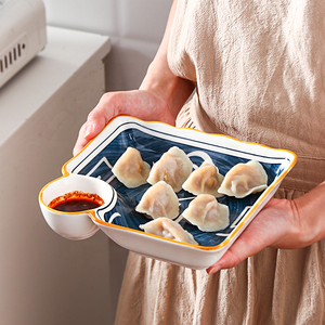 Nuevo Juego <span class=keywords><strong>de</strong></span> 4 Platos para Dumplings con Caja <span class=keywords><strong>de</strong></span> Regalo <span class=keywords><strong>de</strong></span> Color, Plato para Servir Papas Fritas, <span class=keywords><strong>Vajilla</strong></span> <span class=keywords><strong>de</strong></span> Cerámica Japonesa, Plato Resistente a Altas Temperaturas - Product Image 4