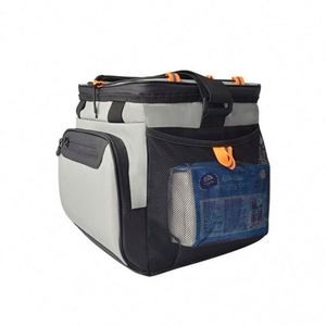 Custom Logo Waterproof Insulated Polyester Zipper Closure Large Capacity Picnic Lunch Cooler Bag - Product Image 4