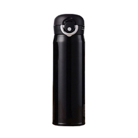 Bouteille d'eau isotherme réutilisable en acier inoxydable 304 avec couvercle à bouton verrouillable, anti-fuite, pour boire directement