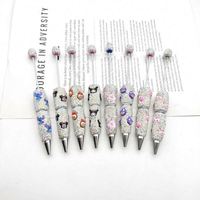 Bolígrafo de Dibujos Animados con Diamantes para DIY, Lindo Bolígrafo de Presión de Uso Universal, Navidad, Halloween, Kuromi, Bob Esponja, Gato KT