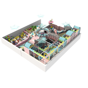 Ensemble de jeux pour enfants avec personnages, aire de jeux intérieure interactive pour enfants avec piscine à balles et toboggan - Product Image 1