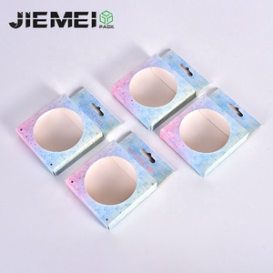 JIE MEI MOQ 100 pz Custom di lusso cosmetico lucidalabbra scatola con foro all'ingrosso di carta per il trucco scatola appesa con finestra - Product Image 2