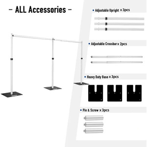 Aluminium Alloy Metal Flower Wall <b>Backdrop</b> Pillar <b>Stand</b> Frame for Wedding <b>Backdrops</b> Decoration Advertising Display - Product Image 3