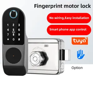 Tuya स्मार्ट ताला वाईफ़ाई फिंगरप्रिंट रिम ताला स्मार्ट कार्ड डिजिटल कोड इलेक्ट्रॉनिक दरवाजा ताला घर की सुरक्षा के लिए