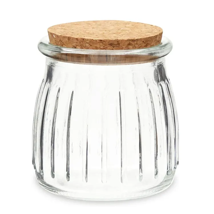 Coperchio in sughero esagonale flacone per budino usato barattolo di vetro per budino al miele fatto da 150ml