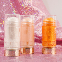 Bâton de surligneur chatoyant longue durée 4 couleurs lisse crémeux paillettes surligneur bâton illuminateur pour visage et corps et jambe