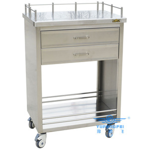 Chariot de livraison de médicaments en acier inoxydable Yu Pengfei 600x450x830mm avec tiroirs et roues pour usage hospitalier - Product Image 1