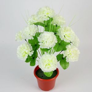 Ramo de <span class=keywords><strong>12</strong></span> Cabezas de Carnaciones Artificiales, <span class=keywords><strong>Precio</strong></span> de Fábrica, Flores Artificiales al por Mayor, Ramo de Flores de Seda Sintética para Decoración - Product Image 4