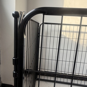 Plastik Tepsili Küçük Köpek Kafesi Tek Kapılı Tasarım Kompakt Yavru Oyun Parkı İç Mekan Eğitim Kafesi Kolay Kurulum - Product Image 5