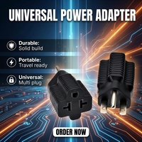 Adaptateur de prise PVC à lame en T NEMA 6-15P vers 5-15/20R 15-20A avec prise