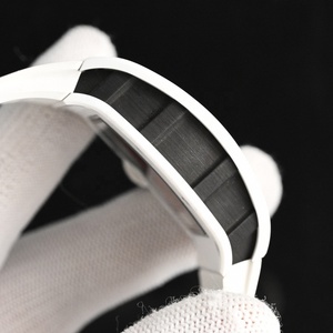Montre mécanique squelette en céramique blanche personnalisée haut de gamme, cadran Tour Eiffel <span class=keywords><strong>rouge</strong></span>, bracelet sport <span class=keywords><strong>blanc</strong></span>, montre de luxe pour homme, cadeau - Product Image 5