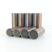 Catalyseur de moto à substrat en nid d'abeille métallique revêtu de Pt Pd Rh à haut débit 42*100mm pour le contrôle des émissions