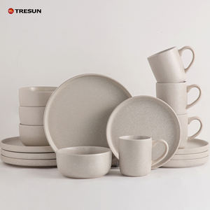 Vaisselle en céramique et grès classique pour usage domestique, fournisseur chinois, comprenant des bols, des tasses, des assiettes, ensemble de vaisselle pour restaurant. - Product Image 1