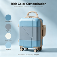 Ensemble de bagages directement de l'usine chinoise avec option de serrure TSA, poignée télescopique réglable, valise à roulettes idéale pour les vacances en famille