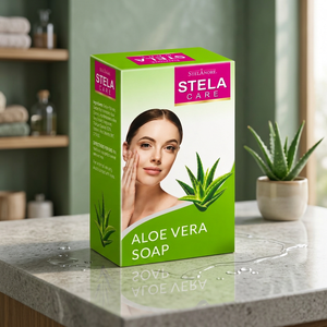Savon en barre Stela Care à l'aloe vera, savon nettoyant doux pour le bain, pour les soins personnels quotidiens, lavage corporel rafraîchissant et hygiène de la peau - Product Image 3