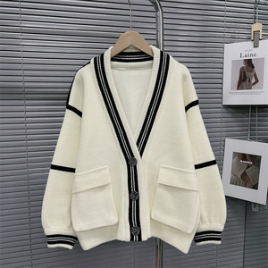 Autunno e inverno nuovo maglione da <span class=keywords><strong>donna</strong></span> pigro Top Design di nicchia in pelliccia di visone lavorato a maglia <span class=keywords><strong>giacca</strong></span> <span class=keywords><strong>Cardigan</strong></span> da <span class=keywords><strong>donna</strong></span> - Product Image 3
