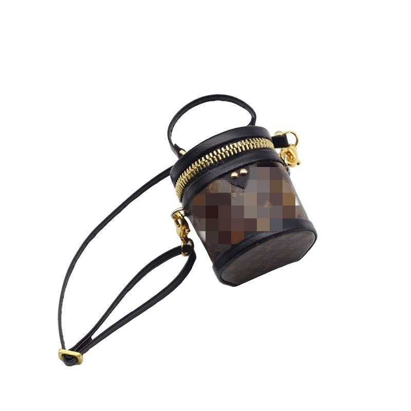 Grand sac tonneau marron foncé