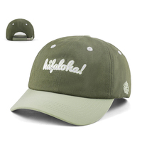 Gorra de Béisbol Personalizada de Alta Calidad, 100% Algodón, con Logotipo Bordado, Estilo Vintage de 6 Paneles, Bicolor, para Hombre