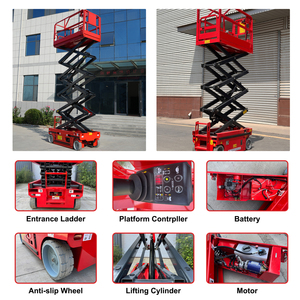 4m 6M 8M 10m 12M 14m người đàn ông Nâng Nền tảng làm việc trên không điện Scissor Lift thủy lực nhỏ tự hành Scissor thang máy để bán - Product Image 3