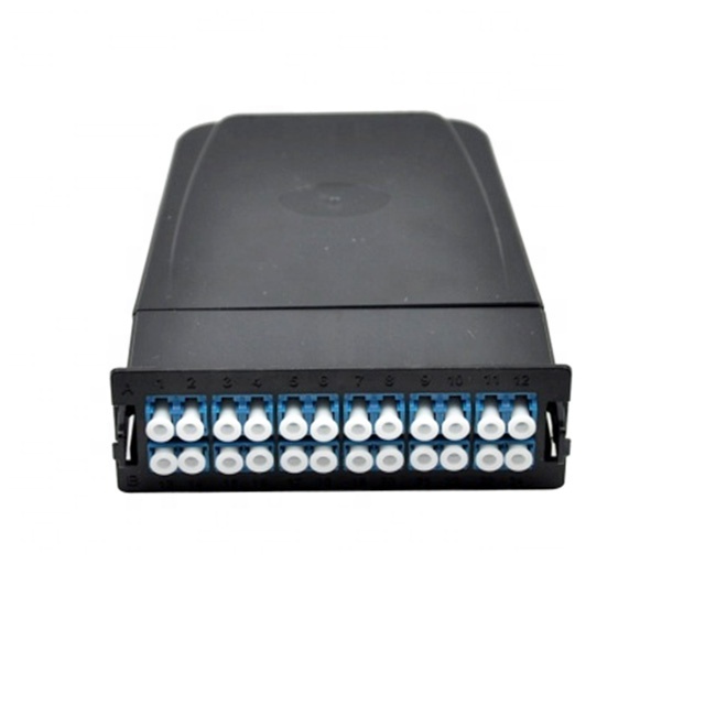 High density 12 24 fiber cores LC MPO OM3 optical cable cassette box MPO MTP module