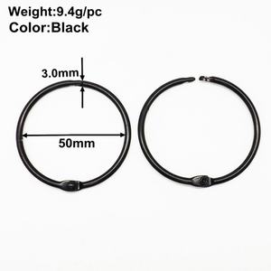 วงแหวนโลหะสีดำขนาด 2 นิ้ว 50 มม. สำหรับเข้าเล่มเอกสาร/สมุดบันทึก - Product Image 3