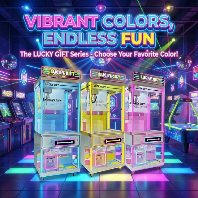 Claw Machine Vibrant Colors Lucky Gift Arcade Game Endless Fun Coin Operated Color Claw Machine Coin Operated Claw Machine